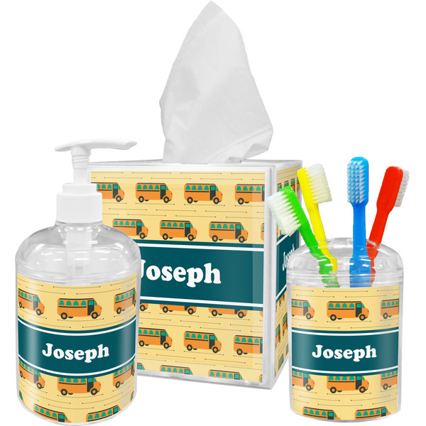 School Bus Bathroom Accessories Set (Personalized)