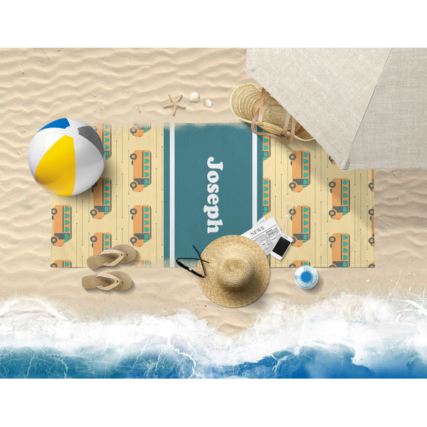 School Bus Beach Towel Lifestyle
