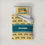 School Bus Duvet Cover Set - Twin (Personalized)
