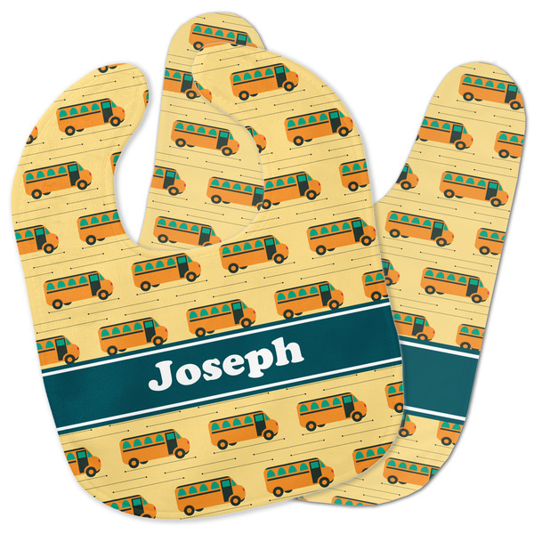 Custom School Bus Baby Bib w/ Name or Text