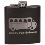School Bus Black Flask Set (Personalized)