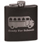 School Bus Black Flask - Engraved Front