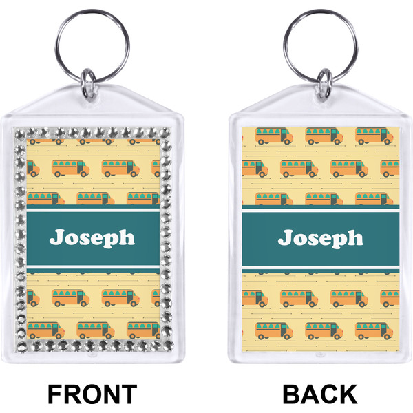 School Bus Bling Keychain (Front + Back)
