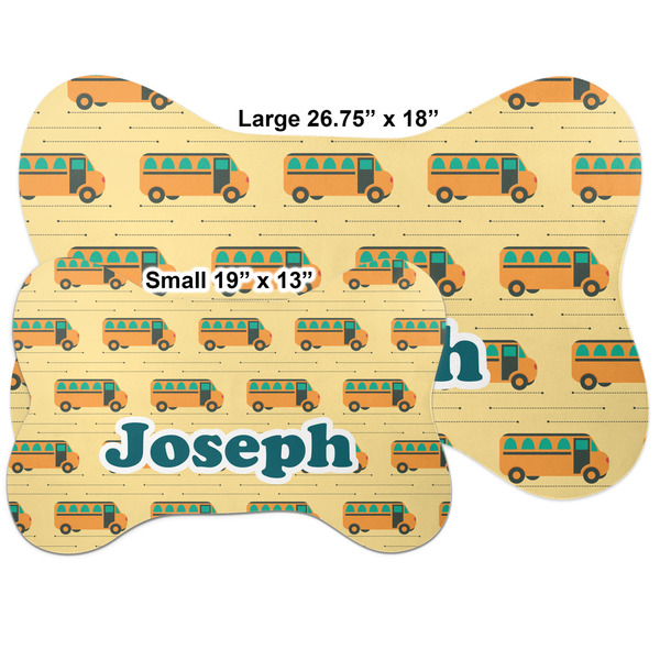 School Bus Bone Shaped Mat Comparison