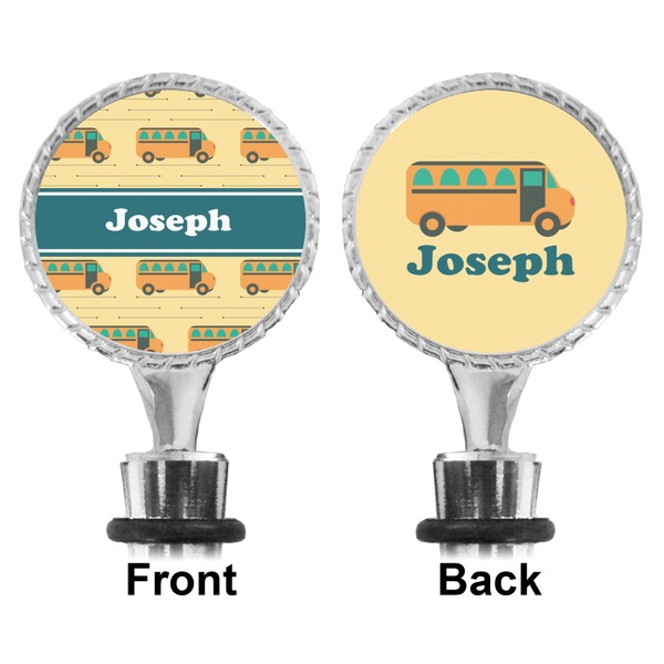 School Bus Bottle Stopper - Front and Back