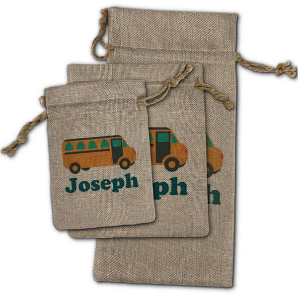 School Bus Burlap Gift Bags - (PARENT MAIN) All Three