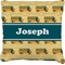 School Bus Faux-Linen Throw Pillow 20" (Personalized)