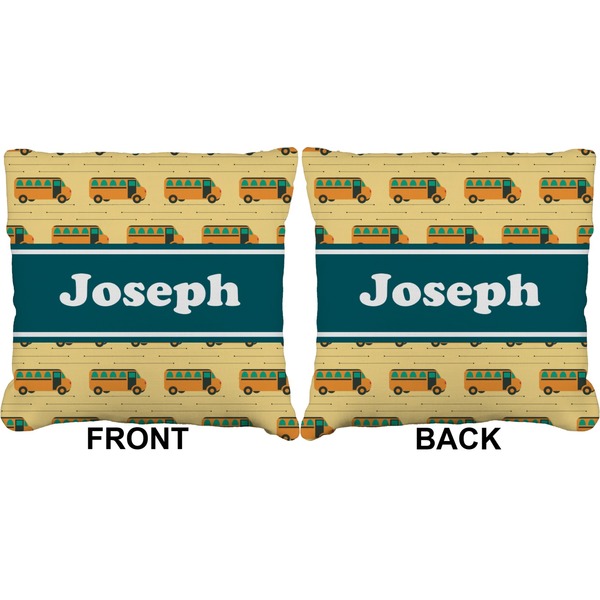 School Bus Burlap Pillow Approval