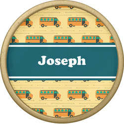 School Bus Cabinet Knob - Gold (Personalized)