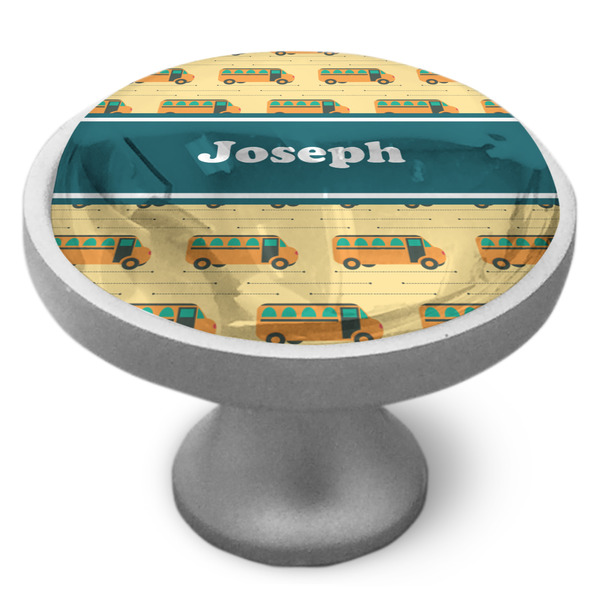 School Bus Cabinet Knob - Nickel - Side