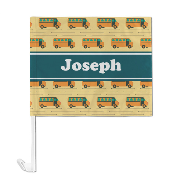 School Bus Car Flag - Large - FRONT