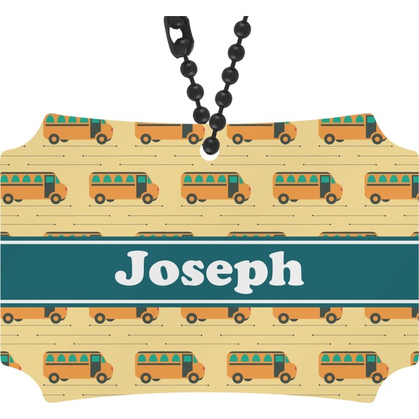 Custom School Bus Rear View Mirror Ornament (Personalized)