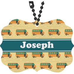 School Bus Rear View Mirror Charm (Personalized)
