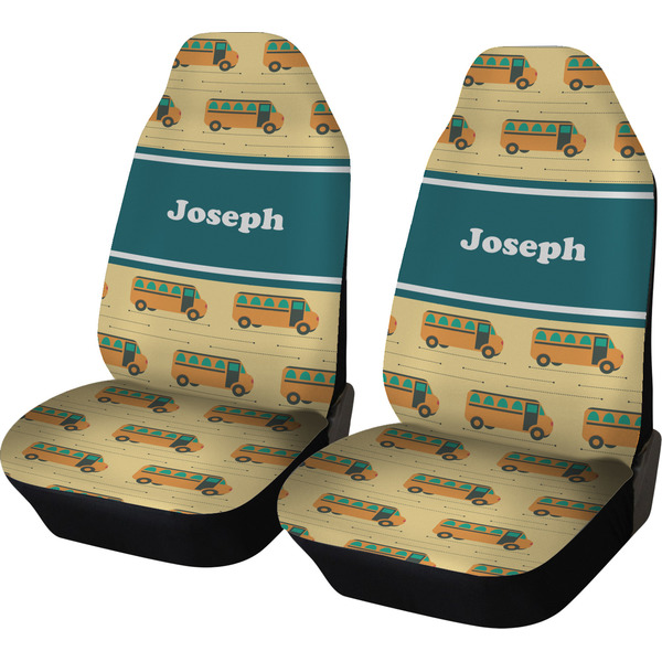 Custom School Bus Car Seat Covers (Set of Two) (Personalized)