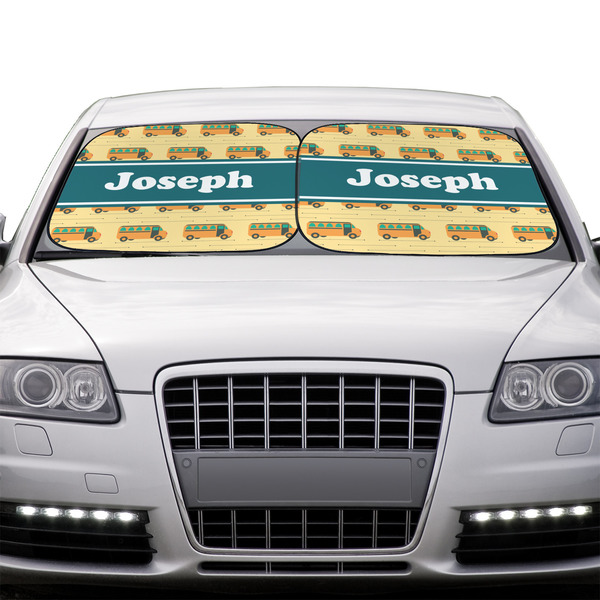 School Bus Car Sun Shades - IN CONTEXT