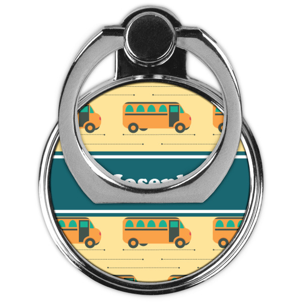 School Bus Cell Phone Ring Stand & Holder - Front (Collapsed)