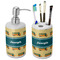 School Bus Ceramic Bathroom Accessories Set (Personalized)