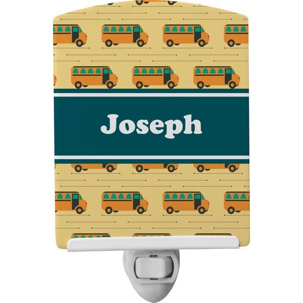 Custom School Bus Ceramic Night Light (Personalized)