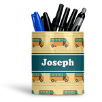School Bus Ceramic Pen Holder