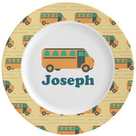 School Bus Ceramic Dinner Plates (Set of 4) (Personalized)