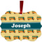 School Bus Christmas Ornament (Front View)