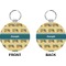 School Bus Circle Keychain (Front + Back)