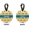 School Bus Circle Luggage Tag (Front + Back)