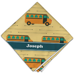 School Bus Cloth Dinner Napkin - Single w/ Name or Text