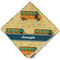 School Bus Cloth Napkins - Personalized Dinner (Folded Four Corners)