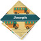 School Bus Cloth Cocktail Napkin - Single w/ Name or Text