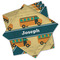 School Bus Cloth Cocktail Napkins - Set of 4 w/ Name or Text