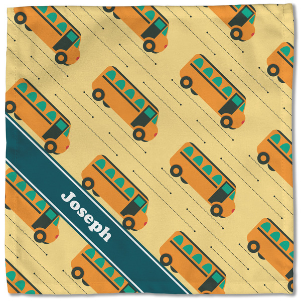 School Bus Cloth Napkins - Personalized Lunch (Single Full Open)
