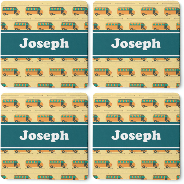 School Bus Coaster Rubber Back - Apvl