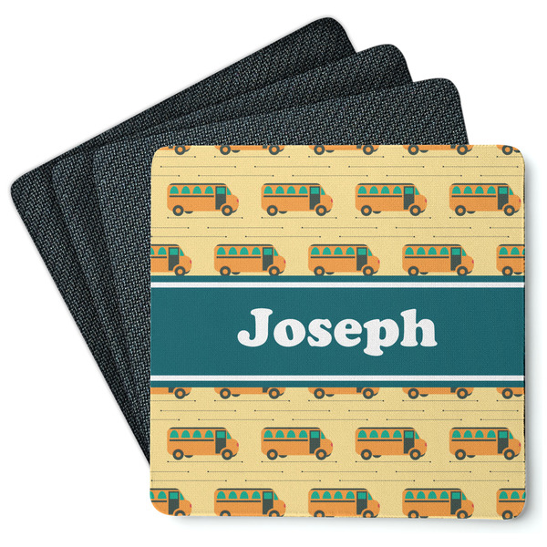 School Bus Coaster Rubber Back - Main