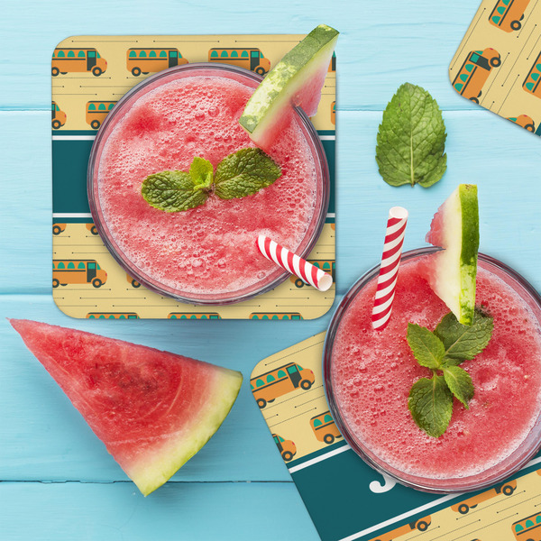 School Bus Coaster Set - LIFESTYLE