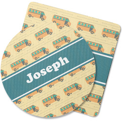 School Bus Rubber Backed Coaster (Personalized)