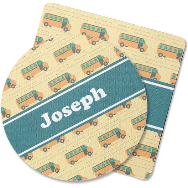 Custom School Bus Rubber Backed Coaster (Personalized)