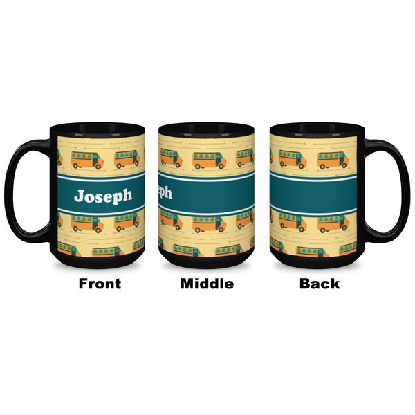 School Bus Coffee Mug - 15 oz - Black APPROVAL