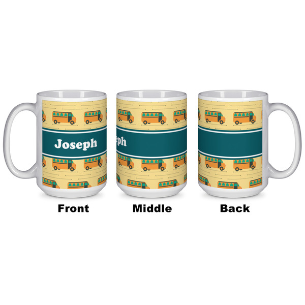 School Bus Coffee Mug - 15 oz - White APPROVAL