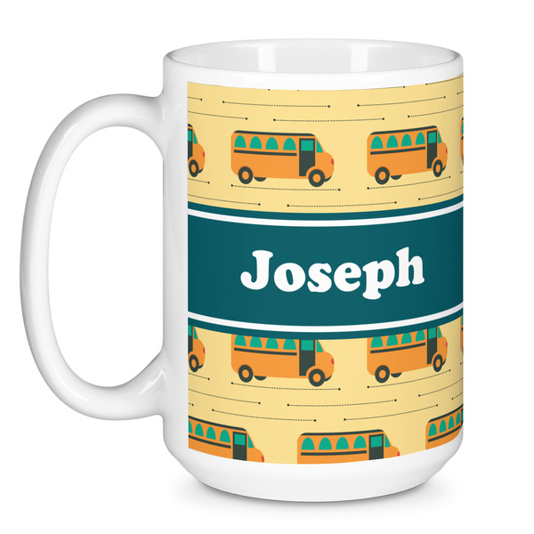 School Bus Coffee Mug - 15 oz - White