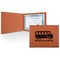 School Bus Cognac Leatherette Diploma / Certificate Holders - Front only - Main