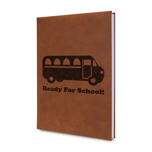 Custom School Bus Leatherette Journal - Double Sided (Personalized)