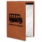 School Bus Cognac Leatherette Portfolios with Notepad - Small - Main