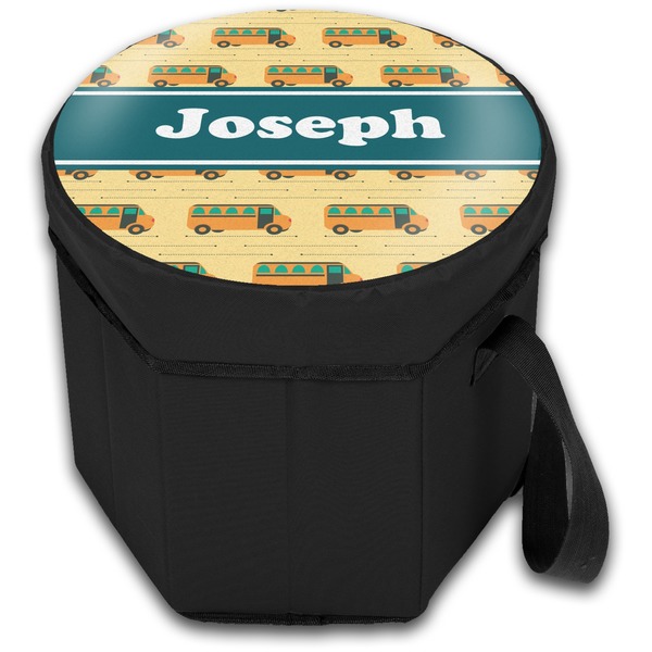 School Bus Collapsible Personalized Cooler & Seat (Closed)