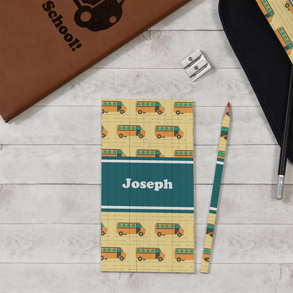 School Bus Colored Pencils - In Context