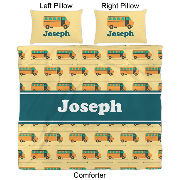 School Bus Comforter Set - King - Approval