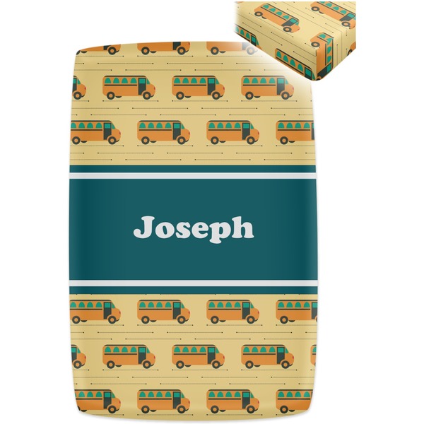School Bus Crib Fitted Sheet - Apvl