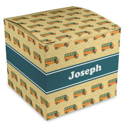 School Bus Cube Favor Gift Boxes (Personalized)