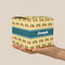 School Bus Cube Favor Gift Box - On Hand - Scale View