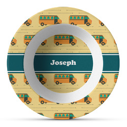 School Bus Plastic Bowl - Microwave Safe - Composite Polymer (Personalized)